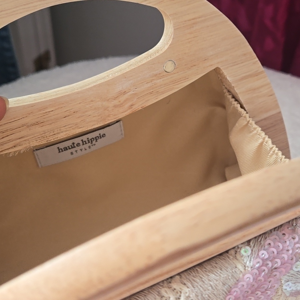 NWT Small Wood Clutch - Picture 6 of 7